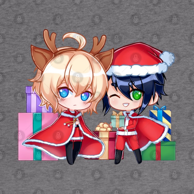 Christmas MikaYuu by HellaKumii